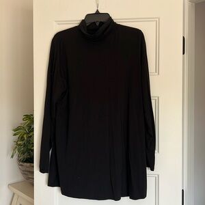 J jill Pima cotton title neck tunic black